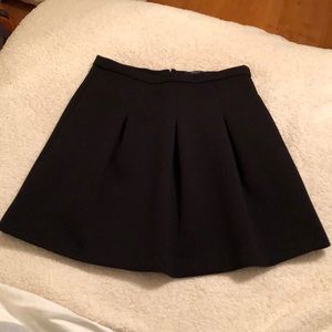 Madewell black pleated mini skirt